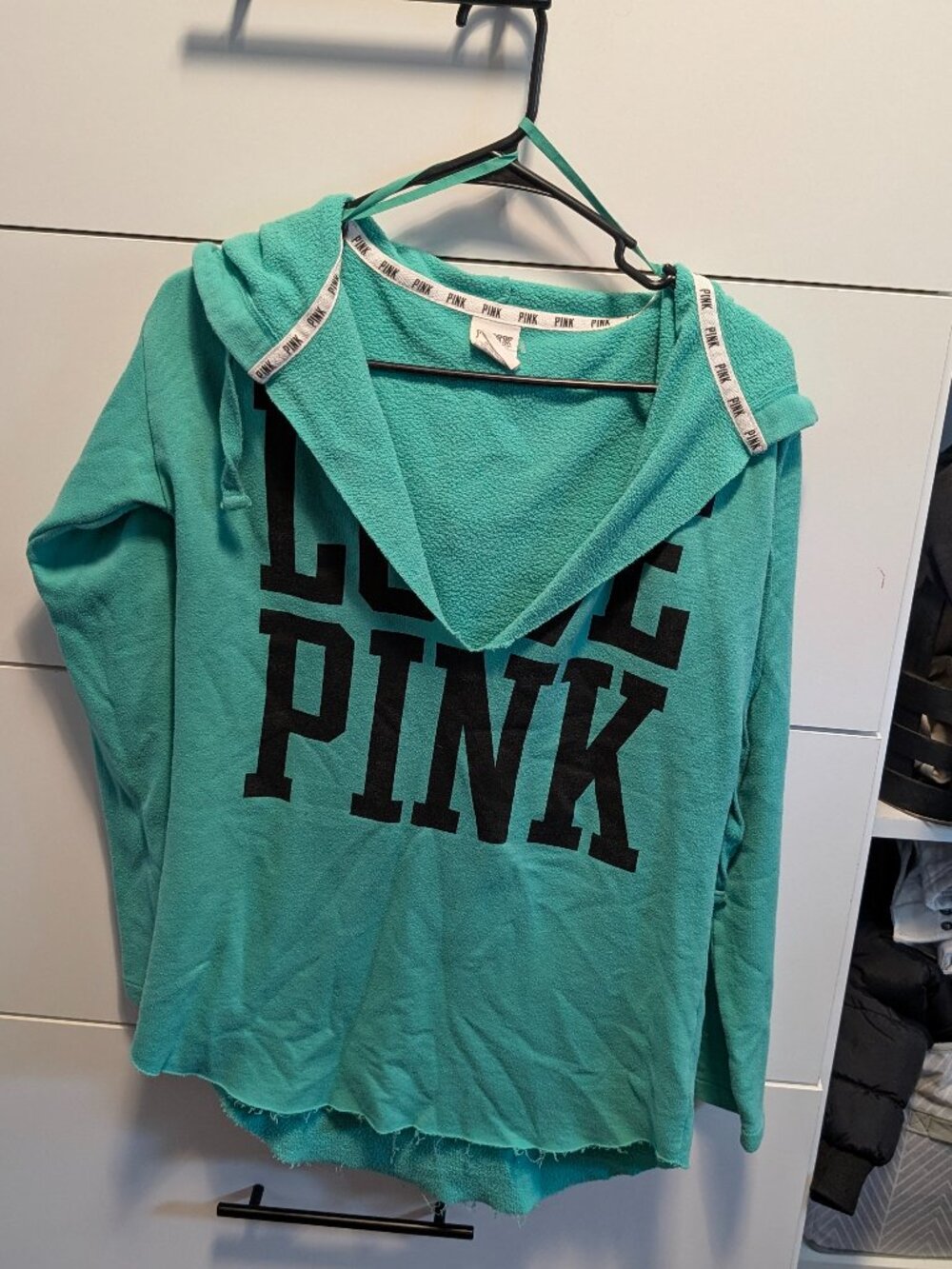 Pink hooded sweatshirt